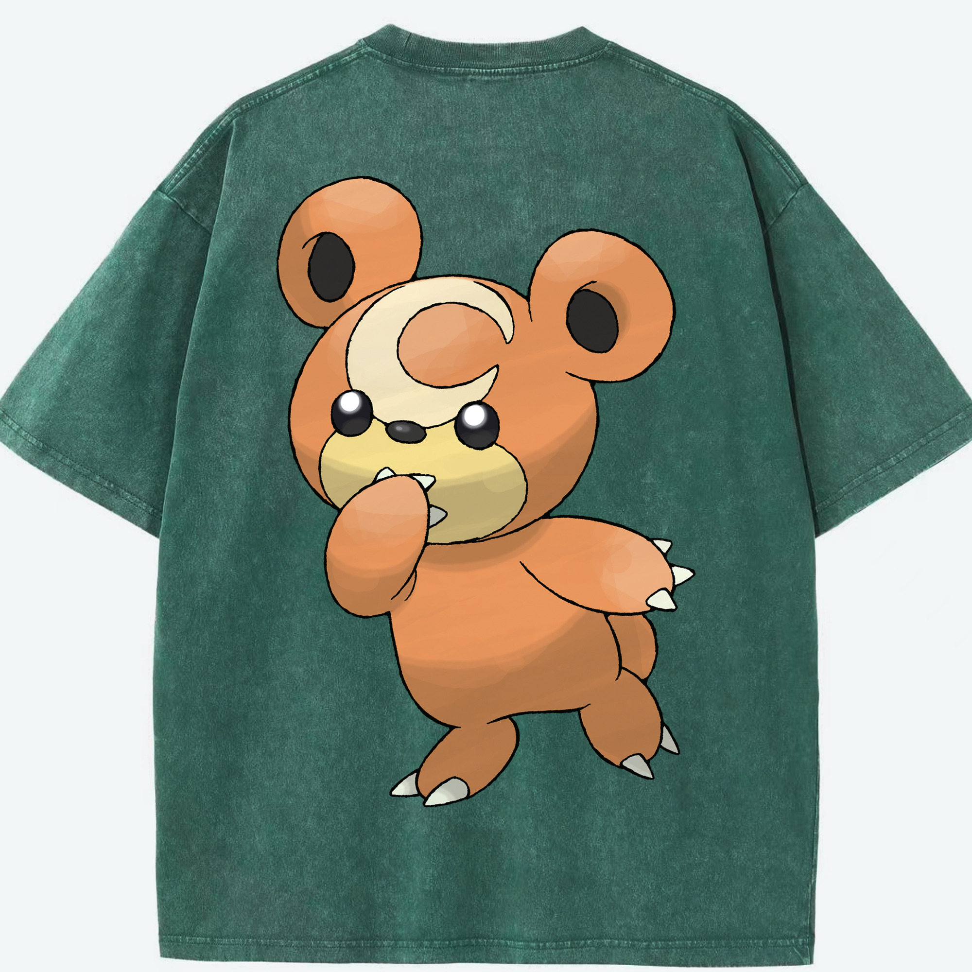 （画像用） ポケットモンスター Pokémon 綿100% ヴィンテージ風 半袖Tシャツ（背面プリント）